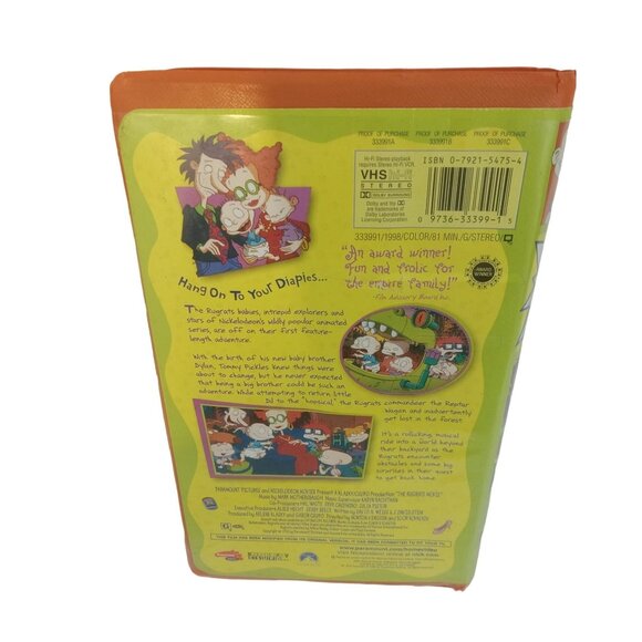 VHS Tape Nickelodeon The Rugrats Movie Bonus Cat Dog Full Length 1998 Rated G - Picture 5 of 6